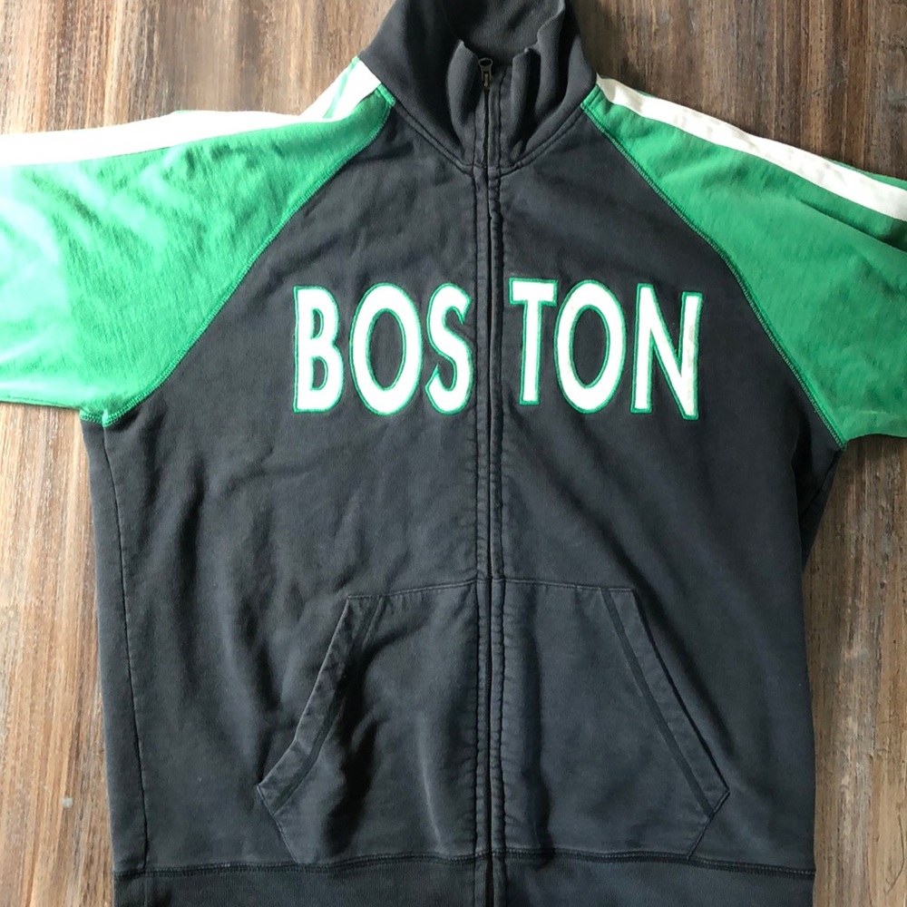 Men’s Boston zip up- Celtics colors